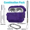 Nakedcellphone Meteorite Series Combo for Apple Airpods Pro 3 - Rugged Case with Stand + Lanyard + Clip + Cleaning Kit - 2 of 4