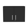 Yamagata Office Wall Cabinet Black - Boahaus: Mounted Storage, Lockable 2-Door Design, 3 Shelves - 3 of 4