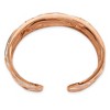 Black Bow Jewelry 26mm Rose Gold Tone Plated Sterling Silver Domed Crinkle Cuff Bracelet - 2 of 4