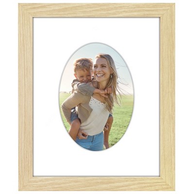 Americanflat 8" x 10" Picture Frame with Mat - Arch, Oval & Wavy Designs - Stylish Decor for Living Rooms, Dorms, Offices & More