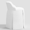 Quin Vanity Chair Twill White - Threshold™: Upholstered Cotton, No Assembly, Pine Frame, 250lb Capacity - 3 of 4