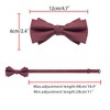 INSPIRE CHIC Men's Solid Color Pre-tied Double Layered Necktie - 3 of 4