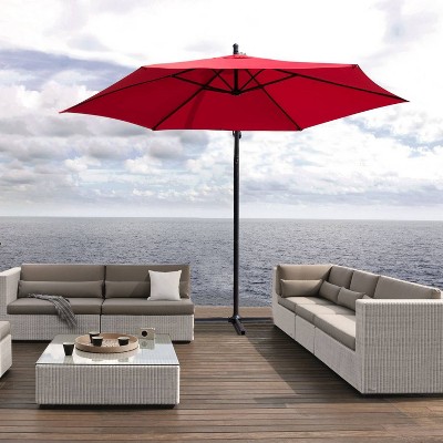 10' x 10' Outdoor Hanging Offset Cantilever Patio Umbrella with Easy Tilt - Devoko