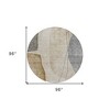 Taupe Beige And Gray Abstract Washable Indoor Outdoor Area Rug - 3 of 4