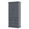 Ridstar 77 in. H Freestanding Kitchen Pantry Cabinet with 3 Adjustable Shelves, 8 Door Shelves & 3 Drawers-Gray - 4 of 4