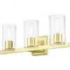 Livex Lighting Clarion 3 - Light Vanity in  Satin Brass - 3 of 4