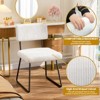 Aheaplus Dining Chairs Set of 2/4/6/8, Tufted Velvet Upholstered Metal Side Chair - 3 of 4