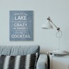 Stupell Industries Parade Crazy Funny Lake Party Blue Wood Texture Word Design - 2 of 4