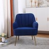 KTMBDW Modern Accent Chair, Velvet Armchair with Cozy Soft Padded for Living Room, Bedroom, Office - 2 of 4
