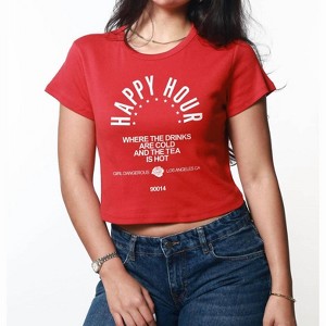 Women's Happy Hour Tee - Girl Dangerous - 1 of 2