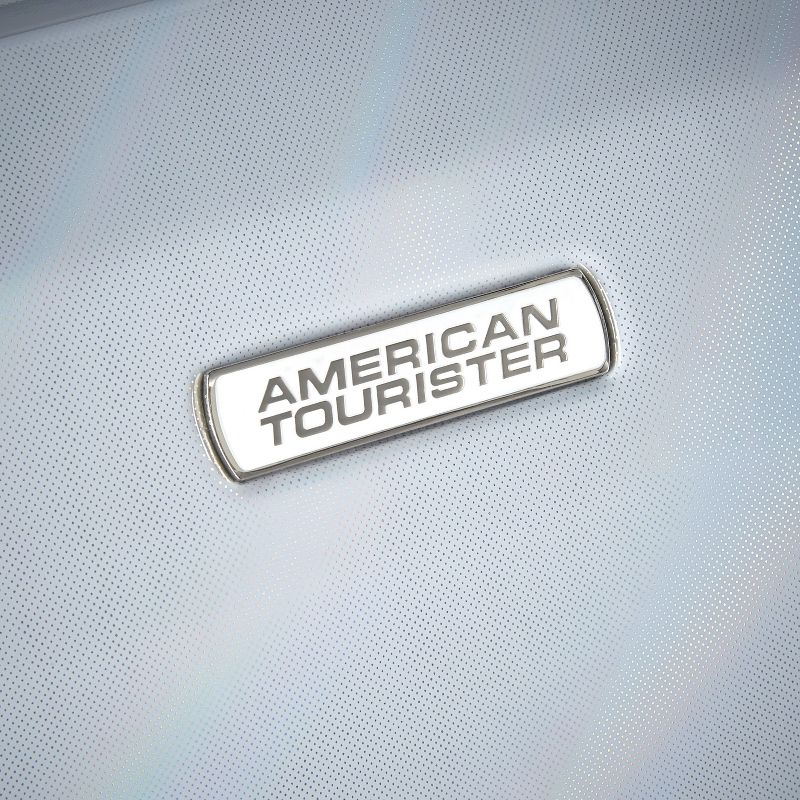 American Tourister Moonlight Hardside Medium Checked Spinner Suitcase - Iridescent White, 5 of 8