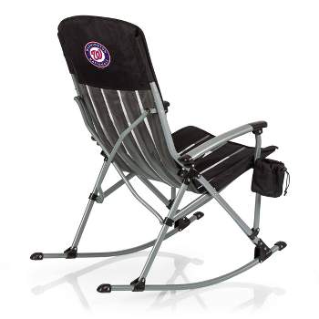 MLB Washington Nationals Outdoor Rocking Camp Chair - Black