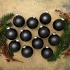 Northlight 12ct Black Shiny Glass Christmas Ball Ornaments 2.75" (70mm) - 2 of 4