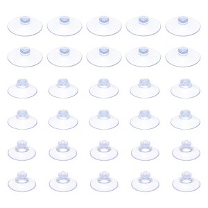 Unique Bargains PVC Home Kitchen Bathroom Suction Cups Hooks and Hangers 60 Pcs - 1 of 4