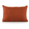 HomeRoots 14" X 20" Cinnamon Chevron Cotton Lumbar Throw Pillow With Texture - 4 of 4