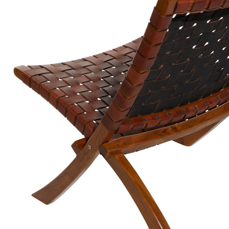 Contemporary Wood Folding Chair Brown - Olivia &#38; May, 6 of 10