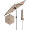 Garvee 7.5FT Outdoor Patio Umbrella, Outdoor Table Umbrella with Push Button Tilt and Crank, 6 Sturdy Ribs UV Protection for Garden, Pool - 2 of 4