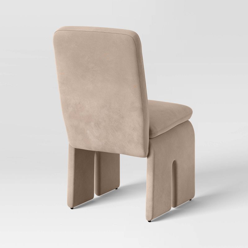 Safflower Sculptural Dining Chair Dark Tan - Threshold™, 4 of 10