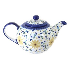 Blue Rose Polish Pottery 8C WR Unikat Large Teapot - 1 of 1