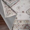 Elegant Floral Medallion Border Washable Indoor Area Rug by Blue Nile Mills - 3 of 4