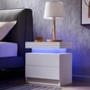 FONTOI Nightstand with 2 Drawers, Bedside Table Cabinet for Bedroom Living Room, White, 13.7"*20.5"*19.3" - 2 of 4