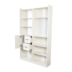 Dexmalle Modern Multifuntion Bookshelf with Pegboard,Living Room&Dinning Room - 1 of 4