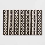 2'6"x4' Geometric Woven Accent Rug Black - Project 62™