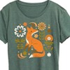 Women's - Instant Message - Autumn Fox & Flowers Short Sleeve Graphic T-Shirt - 2 of 4
