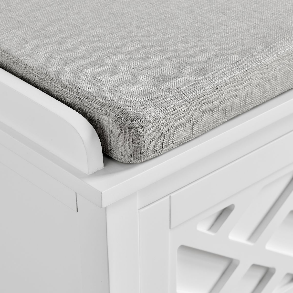 45" Middlebury Wood Storage Bench with Cushion - Alaterre Furniture - thumbnail 10