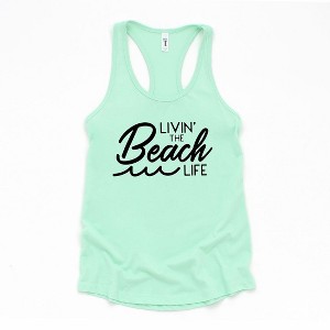 Simply Sage Market Women's Livin' The Beach Life Graphic Racerback Tank - 1 of 3