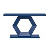 55.1" Modern Entryway Console Table with Hexagon Base and Fir Veneer Finish for Hallway or Living Room-Baofuwish - 3 of 4