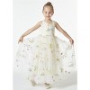 2Bunnies Girls' 3-12Y Floral Garden Embroidered Tulle Strap Flower Girl Dress Maxi - 3 of 4