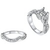 Pompeii3 7/8ct Diamond Engagement Wedding Ring Set Setting 14K - 4 of 4