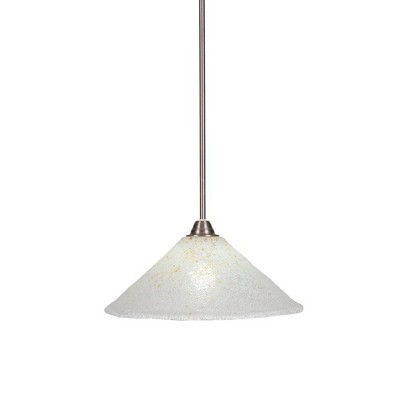 Toltec Lighting Paramount 1 - Light Pendant in  Brushed Nickel with 16" Gold Ice Shade