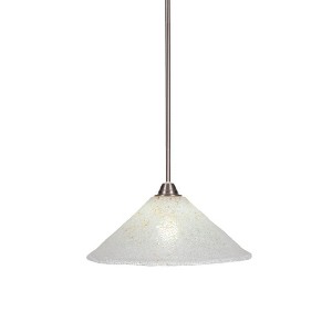 Toltec Lighting Paramount 1 - Light Pendant in  Brushed Nickel with 16" Gold Ice Shade - 1 of 1