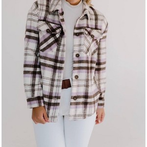 Women's Must Have Plaid Shacket - LOVE TREE - 1 of 4