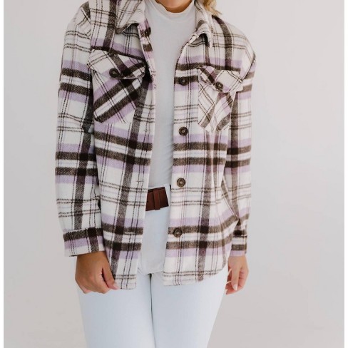 Women's Must Have Plaid Shacket - LOVE TREE - image 1 of 4