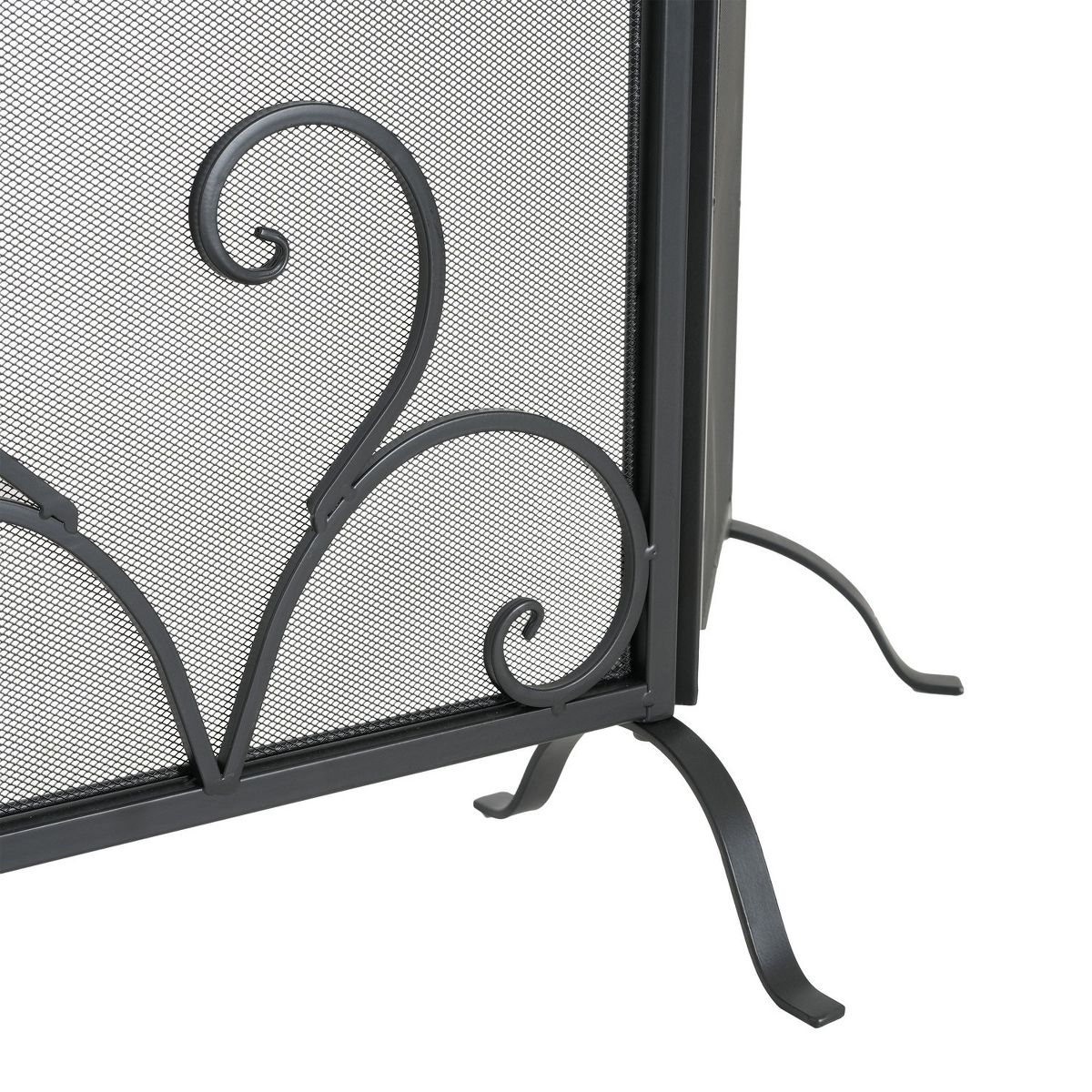 Christopher Knight Home Aomi Mid-Century Modern Iron 3-Panel Fireplace Screen - thumbnail 9