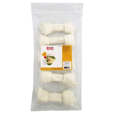 Natural Rawhide Bones Dog Treats - 5ct - Boots & Barkley™