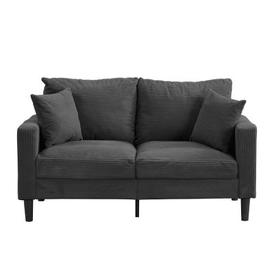 LIVAREEmlen 57" High Resilience Loveseat Sofa,Wooden Frame 2 Seat Sofa,Modern Upholstered Sofa, Living Room Bedroom Apartment Small Space