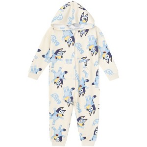 Bluey Girls Fleece Zip Up Coverall Toddler - 1 of 4