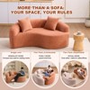 Dolonm S-Curved Chenille Sectional Sofa - Dual-Depth (21.3" & 26.8"), No Assembly, Compact for Small Spaces, Yin-Yang Design, Includes Pillows - 3 of 4