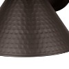 Globe Electric 1-Light 9" Metal Outdoor Wall Sconce with Hammered Metal Gold Shade Bronze - 2 of 4