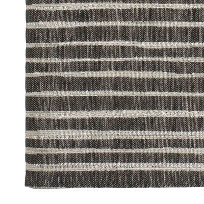 White Cotton Bath Towel with Black and Silver Border