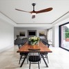 TOBILI New Model 52 Inch Black Ceiling Fans,18W Led Light, 3 Solid Wood Blades - 3 of 4