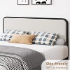 Full Size Metal Bed Frame with Curved Upholstered Headboard and Footboard, 10.3'' Underbed Space, No Box Spring Needed, Easy Assembly, Beige - 4 of 4