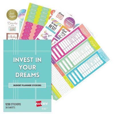 Avery Budget Planner Stickers Pack 1 230 Stickers Expense Tracker and Finance Planner Sticker Sheets