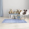 Nourison Washable Imagination Argyle Bows Non Skid Woven Area Rug Blue - 4 of 4