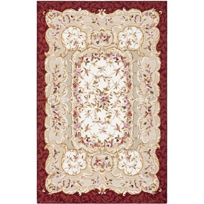 Ivory Hand-Knotted Wool 6' x 9' Rectangular Rug