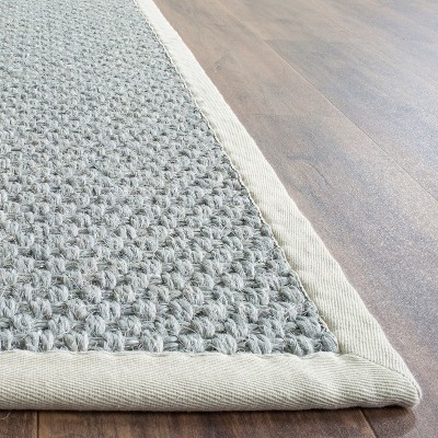 Hand-Knotted Silver & Grey Sisal 5' x 8' Area Rug